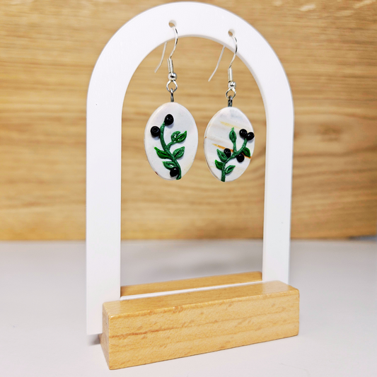 Olive branch earrings